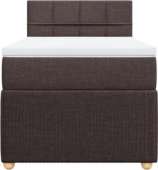 Produktbild VidaXL Boxspringbett Polsterbett Bett mit Matratze Dunkelbraun 80x200cm Stoff (80 x 200 cm)