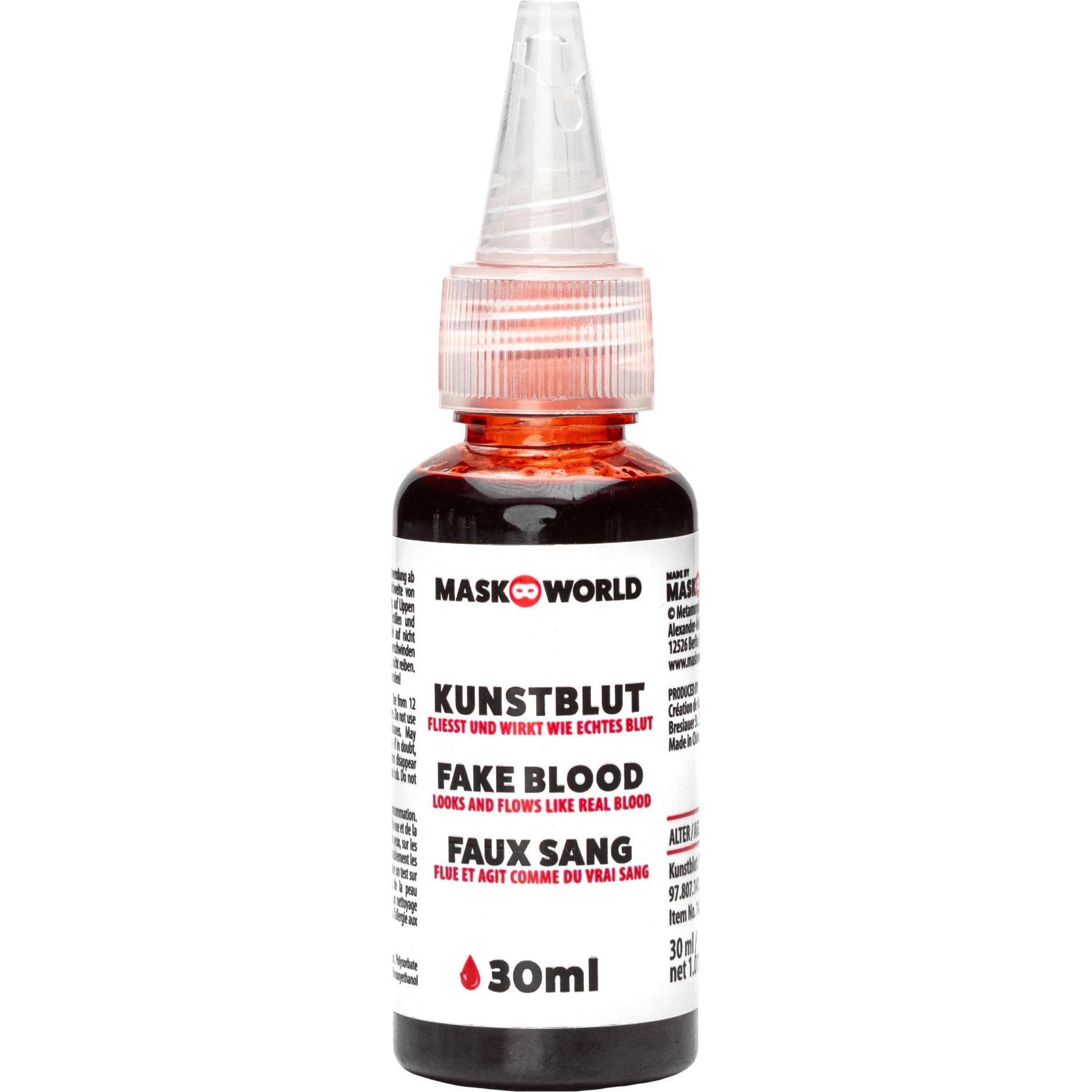 Thumbnail - Maskworld Kunstblut Flasche mit Dosierspitze