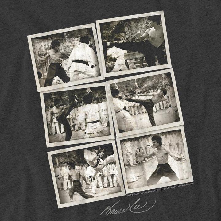 Produktbild Bruce Lee Snap Shots TShirt meliert (L)