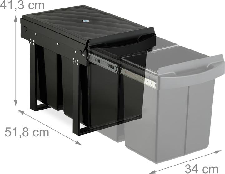 Produktbild Relaxdays Einbaumülleimer (40 l)