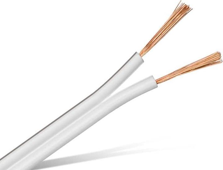 Purelink Lautsprecherkabel, 2x1,5 mm², 10 m, weiss, CCA (10 m, 1.50 mm²)