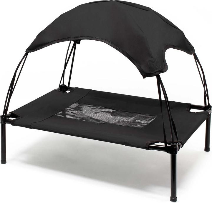 Actual product image Wiltec Portable Outdoor Relax Pet Bed Canopy Dog Bed M Black (Dog)
