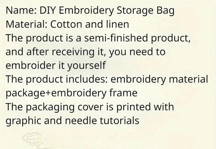Produktbild Only-Bags.Store DIY 3D Halbmond Stickerei Kit mit Stretch-Stoff - Handmade Make-up & Storage Bag Craft Set