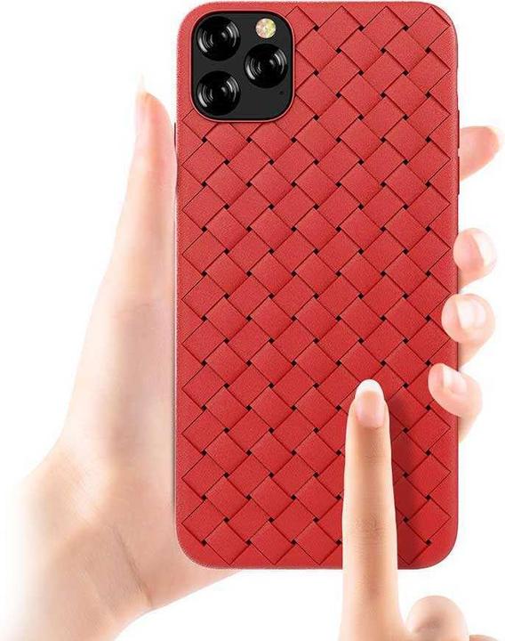 Actual product image Devia Woven Pattern Design Soft Case iPhone 11 Pro red (Apple iPhone 11 Pro)