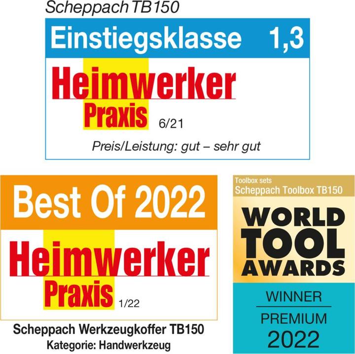 Image du produit Scheppach Jeu d'outils à main TB150 dans un coffret métallique 101 pcs. (101 pièces)