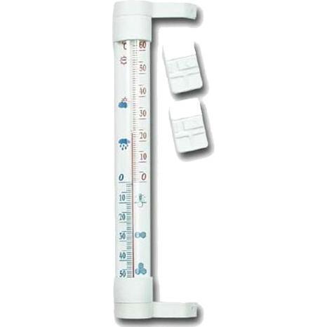 Terdens Termometro a finestra 19,5 cm Bianco, Termometro + Igrometro, Bianco