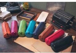 Actual product image Alassio ® Pencil roll 6x21 cm (ØxL) zip leather red
