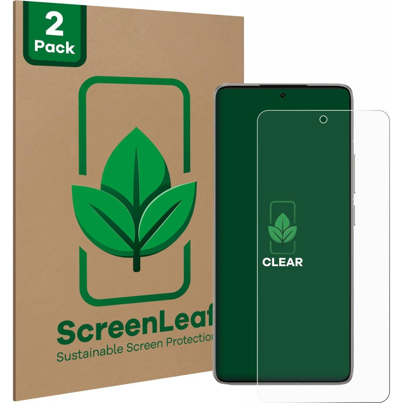 ScreenLeaf Schutzfolie nachhaltiger Displayschutz Displayschutzfolie Folie Klar Transparent (2 Stück, Xiaomi 14T Pro), S...