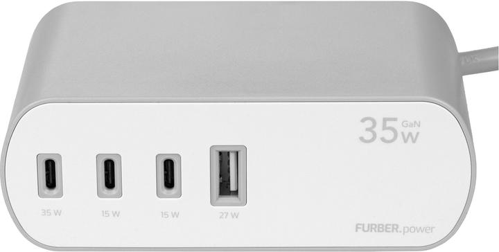 Produktbild Furber.power Tischsteckdosenleiste DOKK (6x, Typ 13, USB-A, USB-C, 3 m)