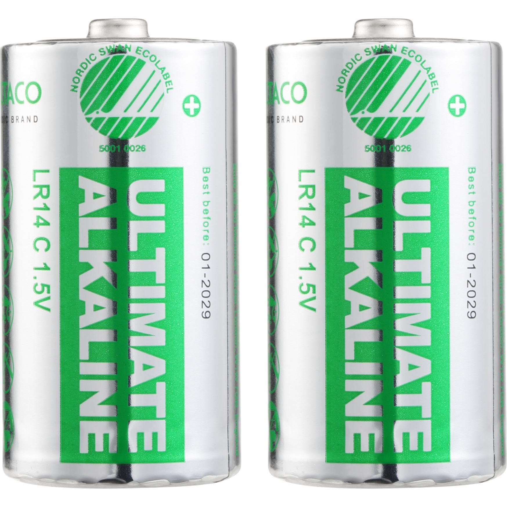 Deltaco ULT-LR14-2P (2 pz., R14), Batterie + pile