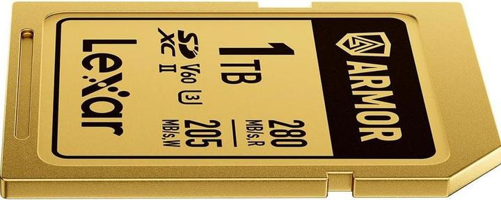 Immagine prodotto Lexar SDXC Pro Gold Series ARMOR UHS-II 1TB V60 IP68 Stainless Steel R280/W210MB/s (1000 GB, SDXC, U3, UHS-II)