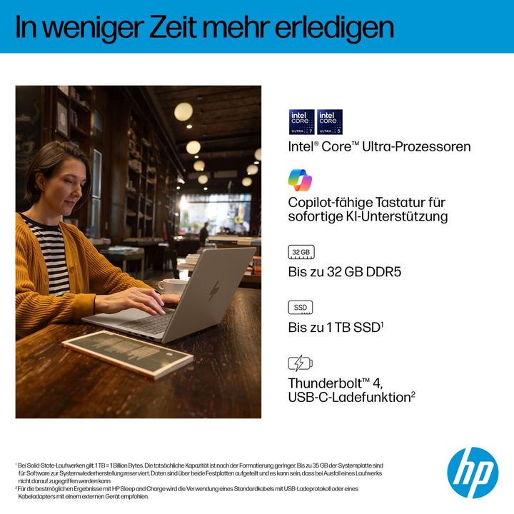Produktbild HP OmniBook 7 AI 14-fr0076ng (14", 1000 GB, 32 GB, DE, Intel Core Ultra 7 255H)