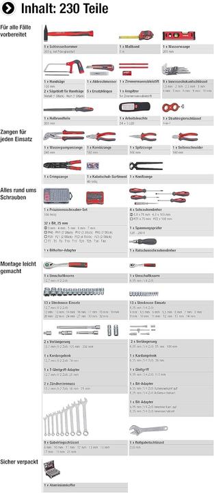Produktbild Meister Werkzeugwagen 230 Stücke (230 Teile)
