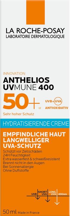 Produktbild La Roche Posay Anthelios Hydratisierende Creme 50+ (Sonnencreme Gesicht, SPF 50+, 50 ml, 80 g)