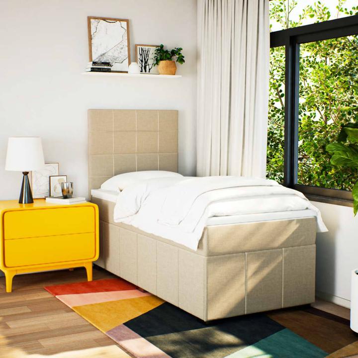 Actual product image vidaXL Bo x springbett mit Matratze 80 x 200 cm Stoff (80 x 200 cm)