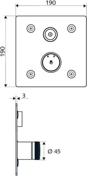 Productafbeelding Schell Wanddouche LINUS Bas D-C-M CVD touch-elektronica Bat/mains 6/9 V Fro