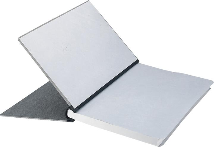 Produktbild Leitz Klemmbinder, DIN A4, Deckel grau, Rücken schwarz Einband mit grauem Spezialpapier überzogen, L (A4, 1x)