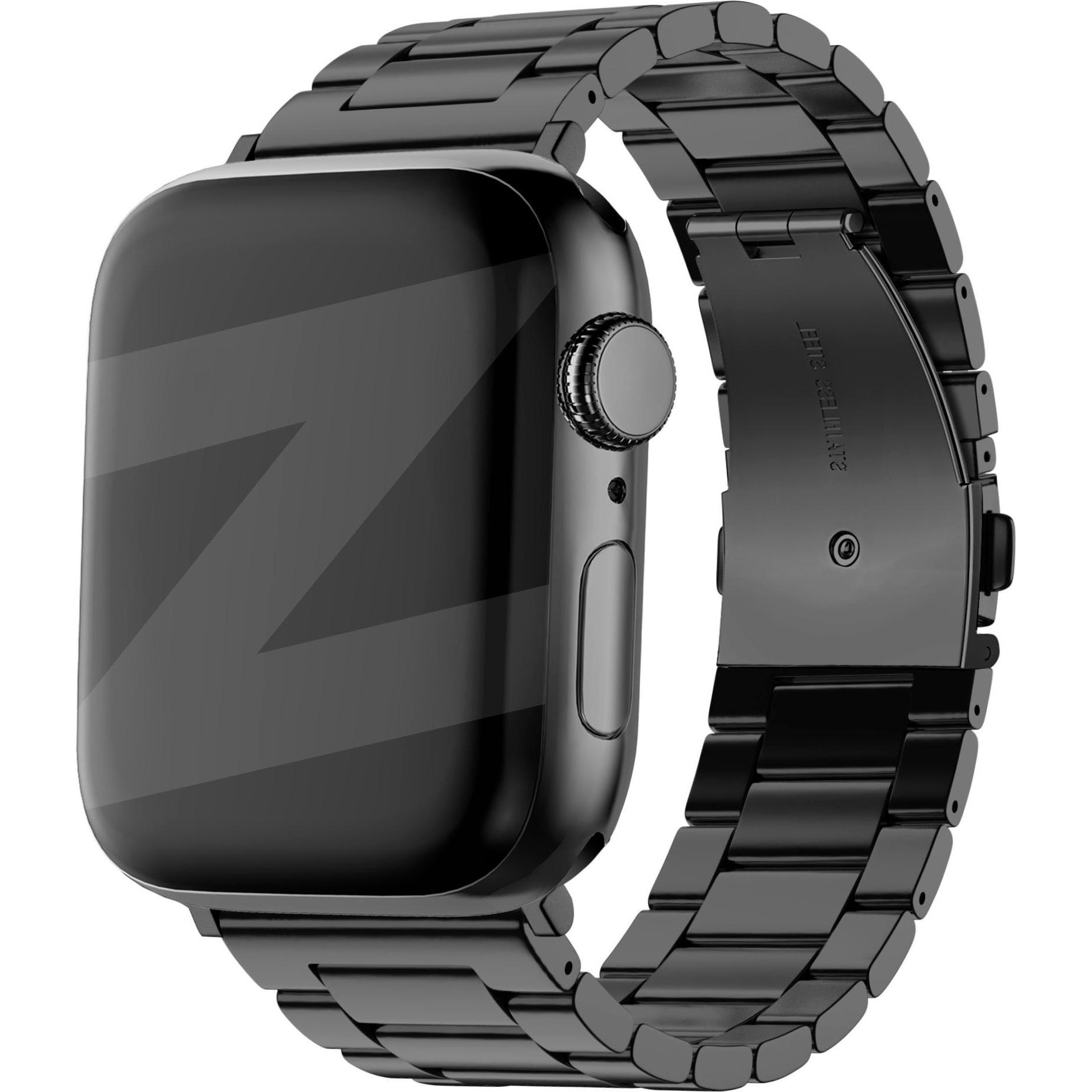 Bandz Armband (Edelstahl, Apple Watch), Uhrenarmband, Schwarz