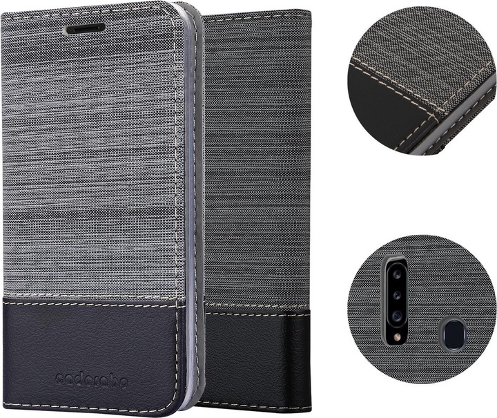 Produktbild Cadorabo Book Jeans Optik Cover (Samsung Galaxy A20s)