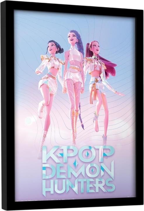 K-Pop Demon Hunters Trio Gerahmtes Poster (40 x 30 cm)