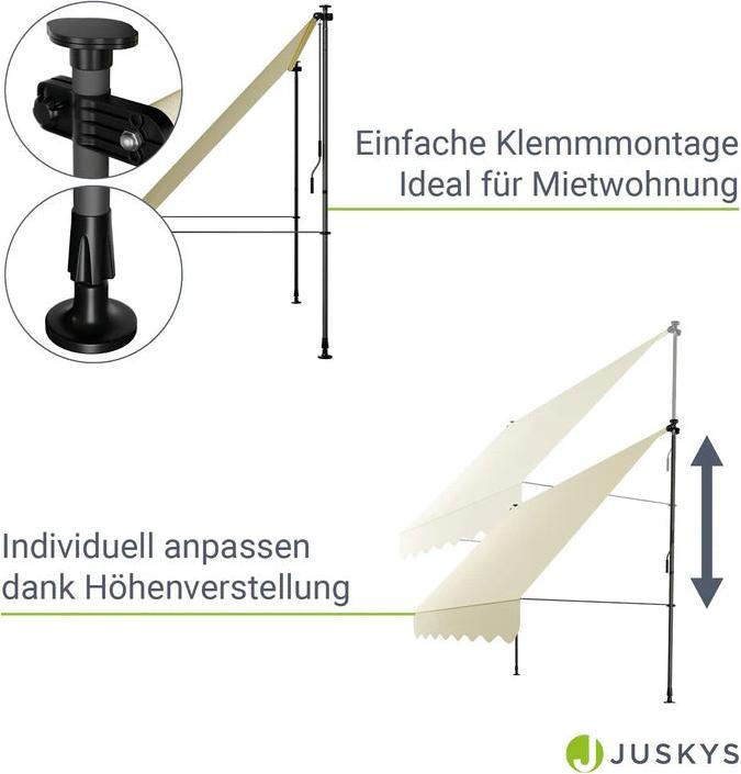 Actual product image Juskys Klemmmarkise Kapstadt (2.50 m)