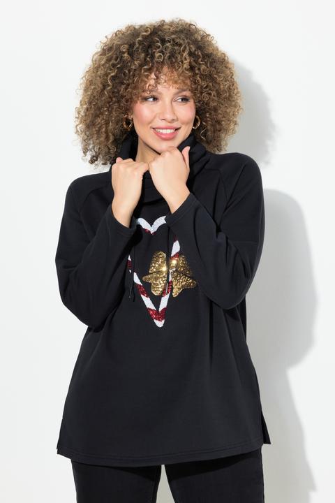 Produktbild Ulla Popken Sweatshirt, Zuckerstangen, Stehkragen, Langarm (42, 44)
