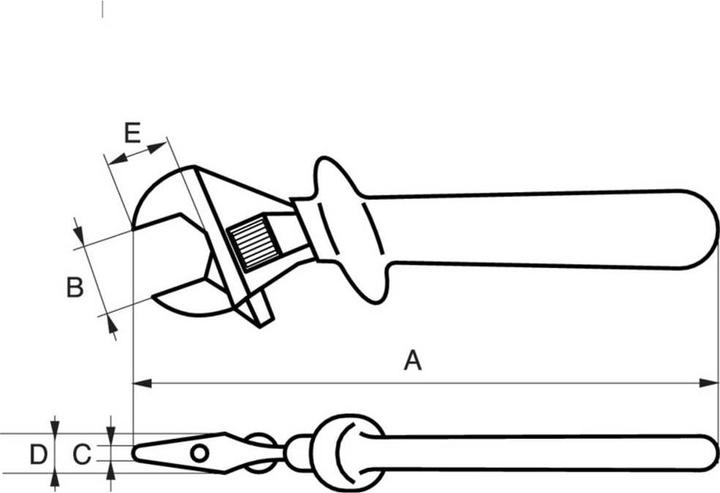 Produktbild Bahco Isolierter Rollgabelschlüssel, VDE-zertifiziert 205 mm (24 mm)