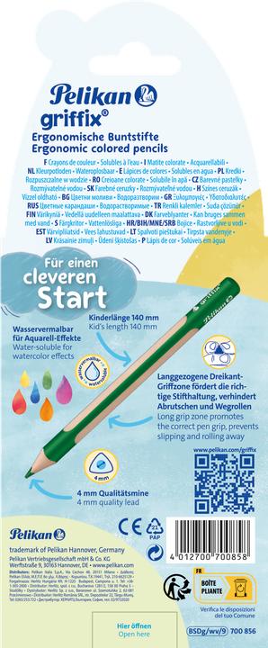 Actual product image Pelikan Crayon Griffix 9 colours (9x)
