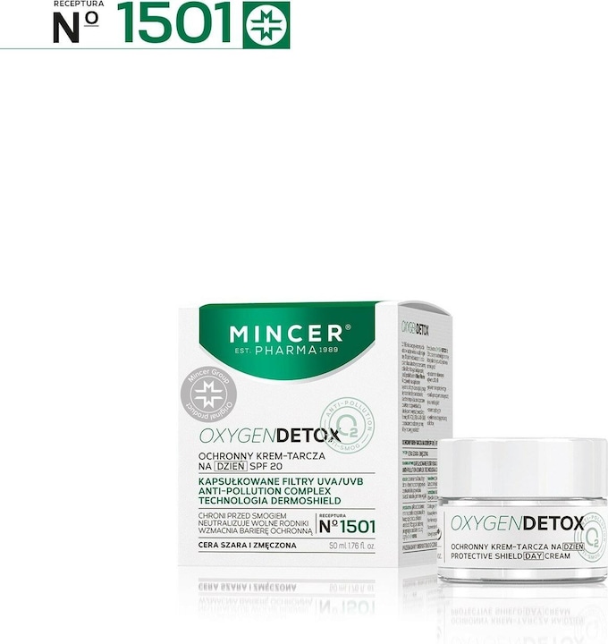 Actual product image Mincer Pharma Oxygen Detox Protective Day Cream Spf20 No.1501 50Ml (50 ml, Day cream, SPF 20)
