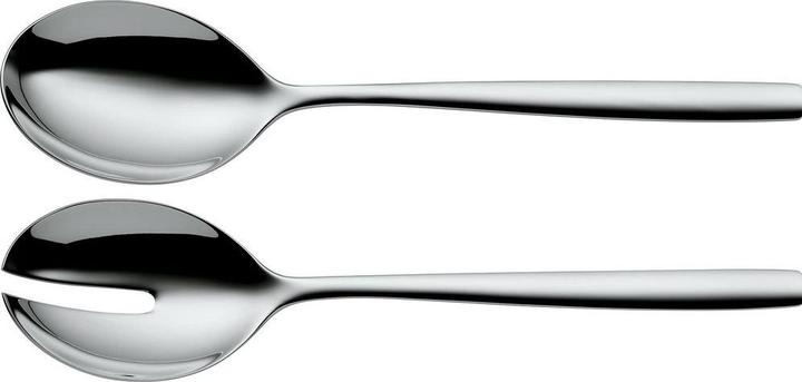 Produktbild WMF Salatschüssel Set mit Salatbesteck 25cm Taverno Glas Edelstahl 18/10 poliert (23.50 cm, 2.50 l, 3x)