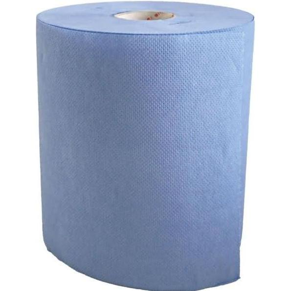 Hygostar Papierhandtuchrolle Innenabwicklung Zellstoff 2-lagig DM 20cm blau VE=6 Rollen, Haushaltspapier, Blau