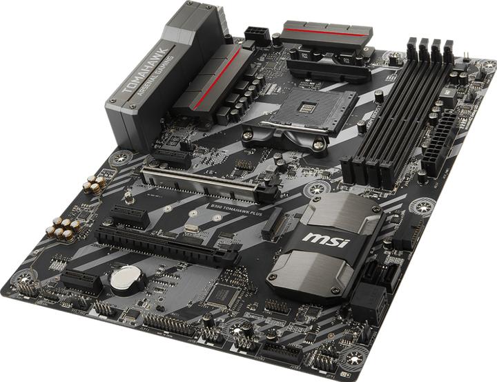 Actual product image MSI B350 Tomahawk Plus (AM4, AMD B350, ATX)