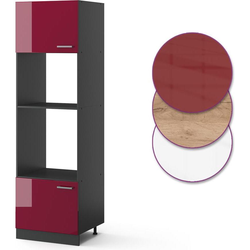 Vicco, Regal, Mikrowellenschrank R-Line (60 x 57.5 x 207 cm)