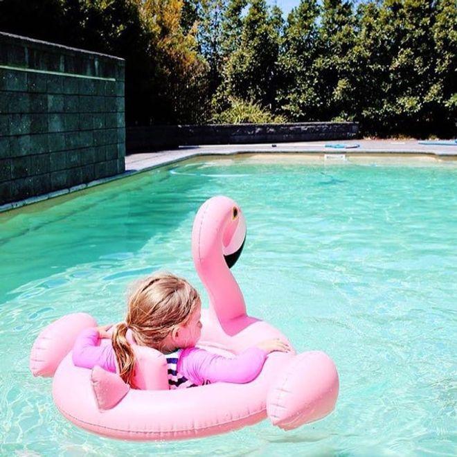 Actual product image Flamingo swim ring for babies