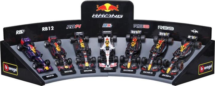 Actual product image Bburago F1 7er-Set Displaykurve Red Bull Racing 1/43