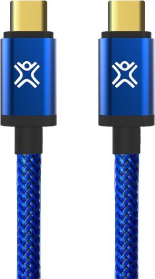 Actual product image Xlayer Fully Reversible USB-C To Usb- Premium Balistic Cable 1.2m Blue (1.20 m, USB 3.2 Gen 1)