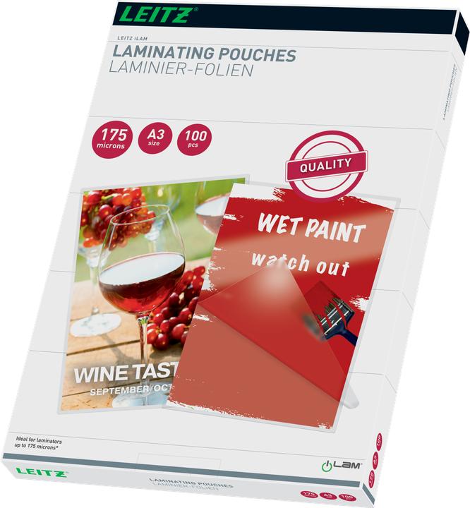 Actual product image Leitz hot laminating foils A3 (A3, 100 pcs., 175 µm)
