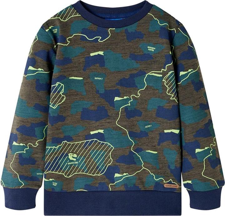 Immagine prodotto VidaXL Felpa da bambino cachi scuro melange 128,Materiale: 80 (128)
