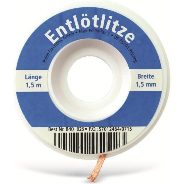 Eneroid Entlötlitze, 1,5 mm, 1,5 m (Entlötlitze), Lötgerät Zubehör