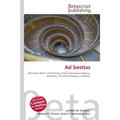 Ad bestias, Fachbücher