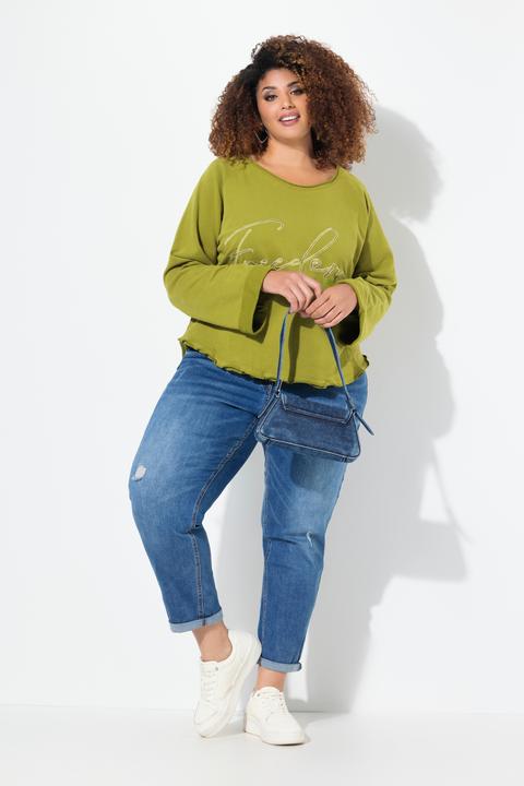 Immagine prodotto Ulla Popken Boyfriend jeans con effetto sdrucito, taglio della gamba ampio e cintura comoda (62)