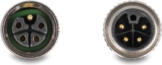 Actual product image Delock M12 cable L-coded 5 pin plug right angled to