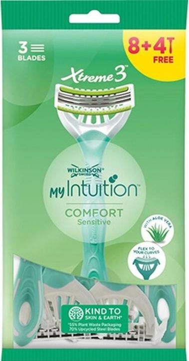 Wilkinson My Intuition Comfort Sensitive Disposable Razor For Women 8 + 4 Pcs