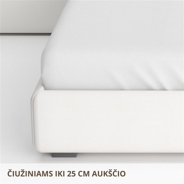 Actual product image Domoletti FITTED SHEET SATEEN 140X200+25 WHITE (140 x 200 cm)