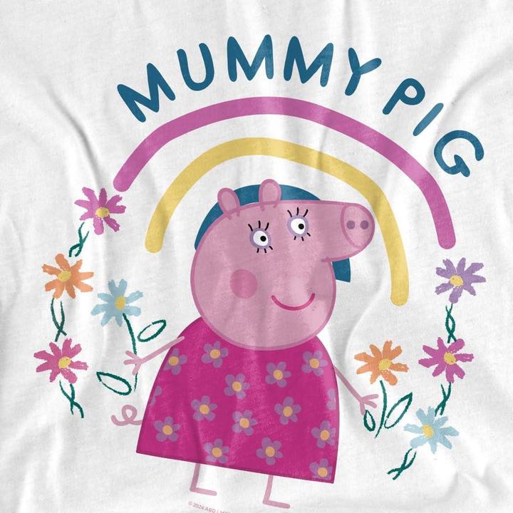 Immagine prodotto Peppa Pig Maglietta Mamma Pig Arcobaleno Floreale Uomo (XXL)