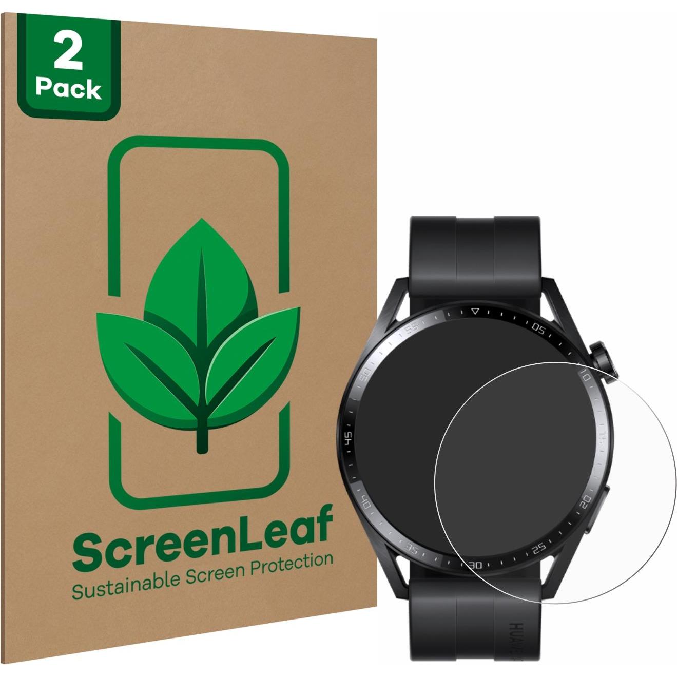 ScreenLeaf Schutzfolie nachhaltiger Displayschutz Displayschutzfolie Folie Klar Transparent, Smartwatch Schutzfolie, Tra...