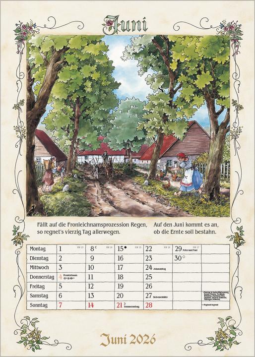 Actual product image Bauernkalender2026 (A3)