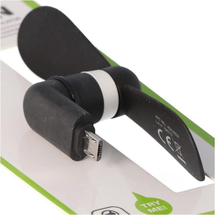Image du produit AccuCell Mini-ventilateur pour smartphones avec port micro USB, port micro USB