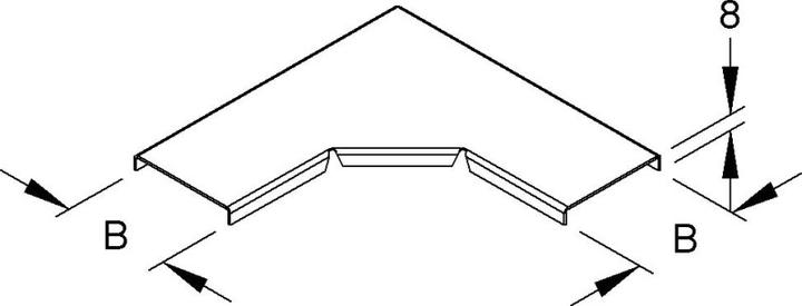 Produktbild Niedax NIE RESKD100 Deckel fÃ¼r Bogen 90Â° B: 104mm bandverz.DIN EN 10346 (20 cm)