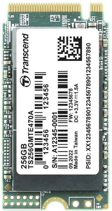 Image du produit Transcend MTE470A 256GB SSD M.2 2242 (256 Go, M.2, M.2 2242)